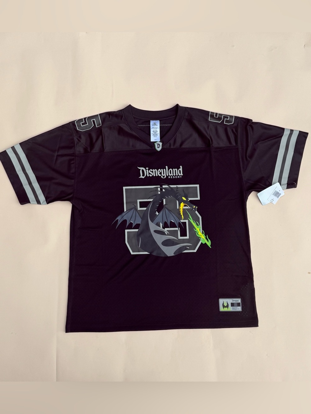 Disneyland Resort Maleficent Dragon Football Jersey NWT